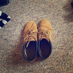 Timberland booties tan. Gently used. Size 7.5.